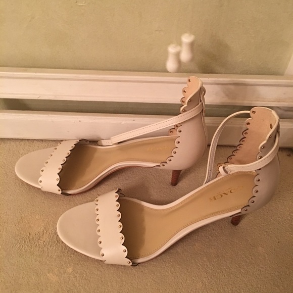 Coach Shoes - Coach cream heels.